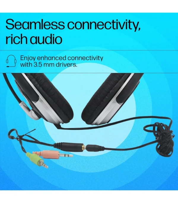 Hp Wired On Ear Headphones With Mic - Image 3