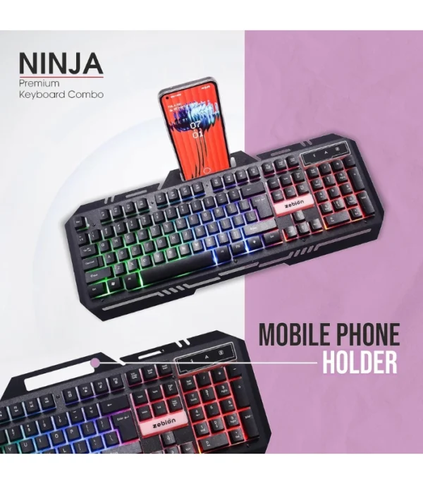 Zebion Ninja Gaming Keyboard and Mouse Combo - Image 3