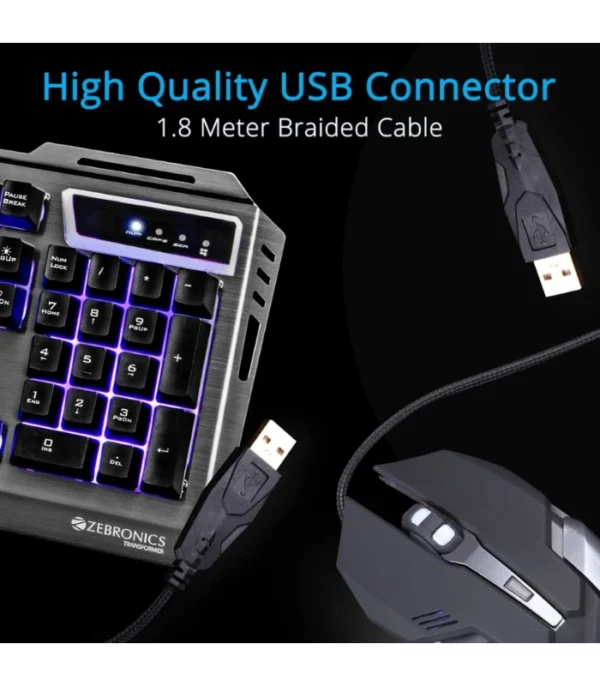 Zebronics Transformer Gaming Keyboard and Mouse Combo