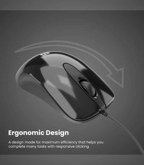 Portronics Toad 26 Wired Optical Mouse with 1500 DPI