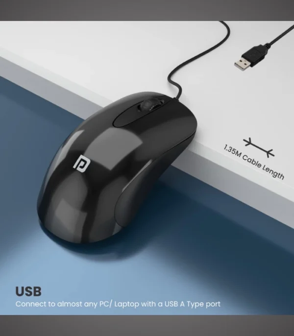 Portronics Toad 26 Wired Optical Mouse with 1500 DPI
