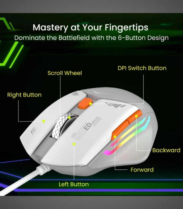Portronics Vader Wired Gaming Mouse with 6 Buttons